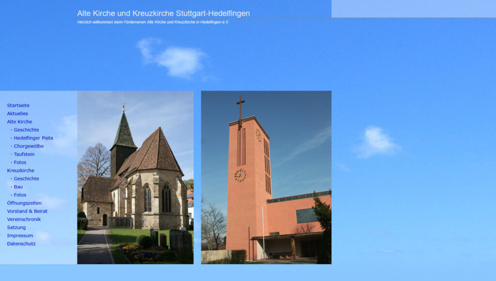 Alte Kirche und Kreuzkirche Stuttgart-Hedelfingen