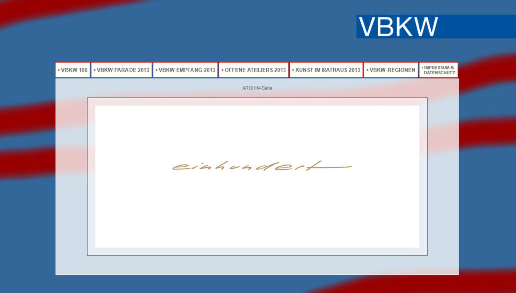 Jubiläum: 100 Jahre VBKW